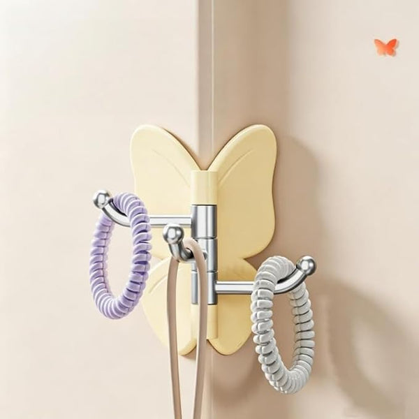 270° Rotating Butterfly Wall Hooks Self Adhesive(Pack of 2)